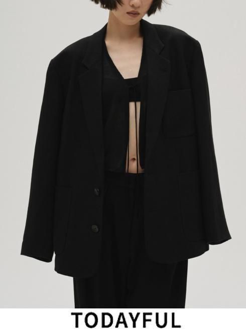 ジャケット・アウター Todayful Boyfriend Linen Jacket Sage 36 Todayful Boyfriend Linen Jacket Sage 36