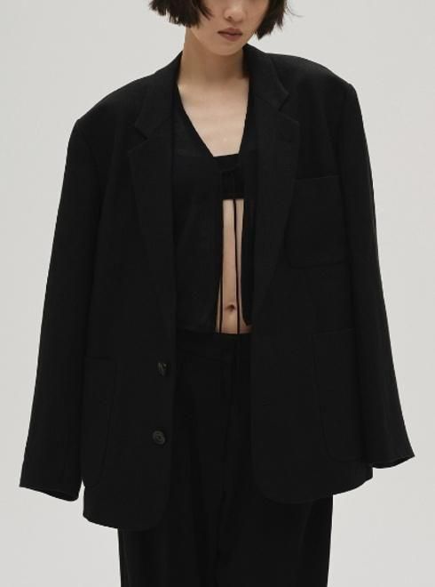 【美品】Todayful Boyfriend Linen Jacket 36 黒 TODAYFUL (トゥデイフル）Boyfriend Linen Jacket☆ 26春夏予約