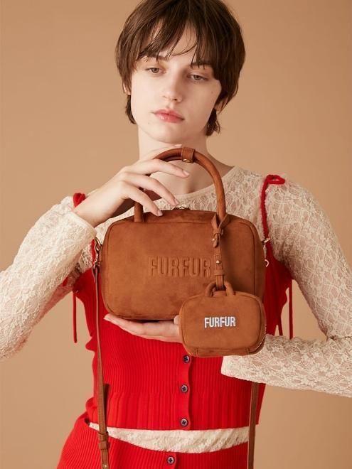 FURFUR (ファーファー)バリエーションマイクロスクエアボストンバッグ