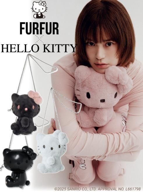 FURFUR (եե)'HELLO KITTY̤ߥХå''  25.RWGB261504ۥϥɡХå ͽ : BLKΤ:12ܡKITTY