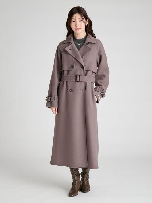 【CELFORD】美品　セルフォード　トレンチコート CELFORD (セルフォード)ウール混ロングトレンチコート 25秋冬