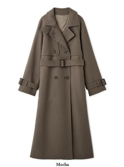 【CELFORD】美品　セルフォード　トレンチコート CELFORD (セルフォード)ウール混ロングトレンチコート 25秋冬