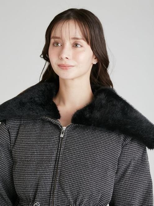 CELFORD (セルフォード)ファー襟付きツイードショートコート 25秋冬