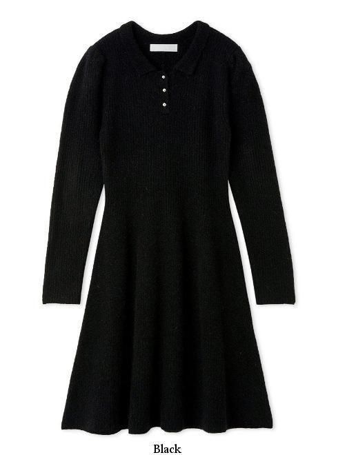 Maki様　CELFORD セルフォード ボリュームフレアワンピース　ネイビー RECOMMEND ITEM】 ◇ スクエアネックボリュームワンピース ¥25,300 BLK