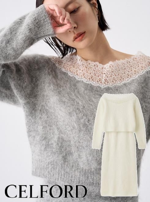 希少✨CELFORD セルフォード ノルディック柄ニットワンピース フレア