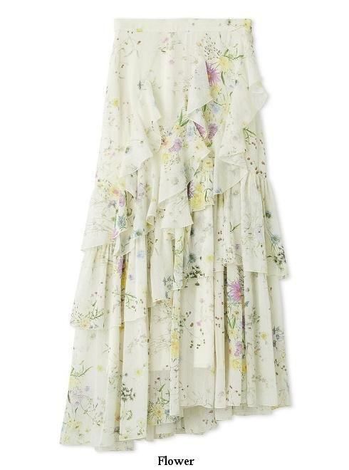 snidel （スナイデル）ラッフルフリルティアードスカート 25秋冬