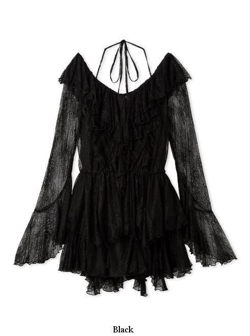 SNIDEL スナイデル　シフォンフリルミニワンピース　新品 snidel （スナイデル）シフォンフリルミニコンビワンピース 25