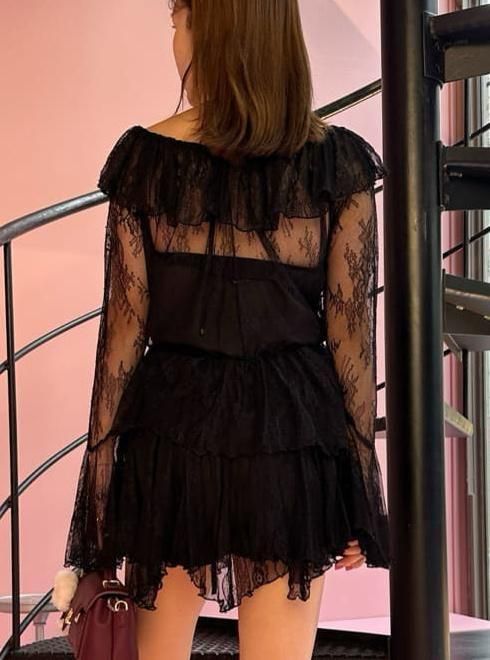 あ*い様 【完売品】SNIDEL スナイデルフリルシフォンミニワンピース SNIDEL (セール50%OFF) snidel / スナイデル シフォンフリルミニ