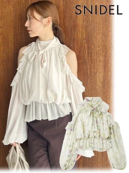 snidel （スナイデル）シフォンボリュームブラウス 25秋冬