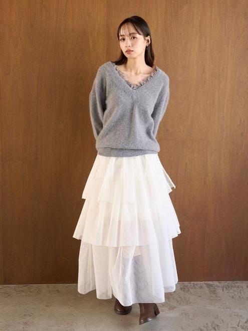 snidel （スナイデル）フォックス衿レースプルオーバー 25秋冬