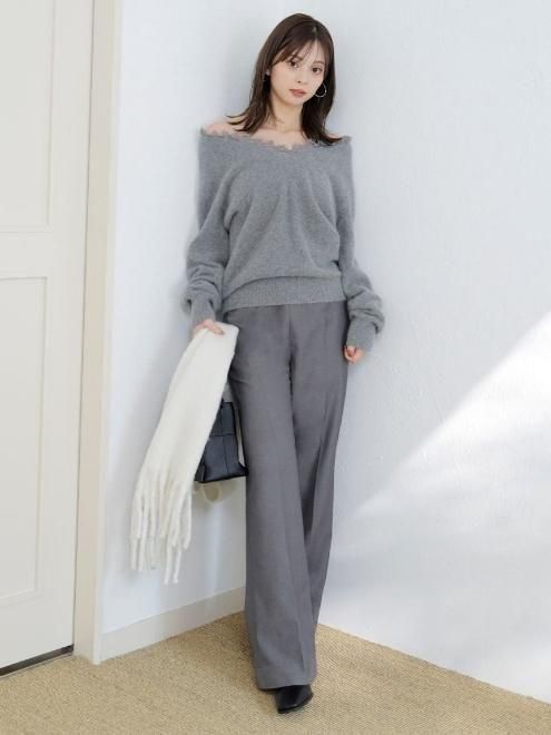 SNIDEL 25AW新作フォックス衿レースプルオーバー フォックス衿レースプルオーバー｜スナイデルの通販｜&mall（アンド