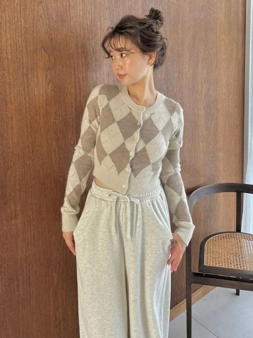 snidel （スナイデル）アーガイルニットアンサンブル 25秋冬