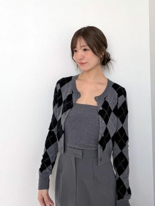 snidel （スナイデル）アーガイルニットアンサンブル 25秋冬