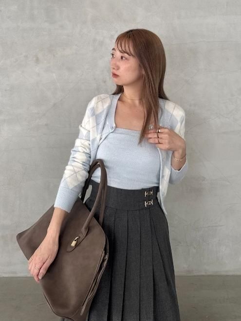 snidel （スナイデル）アーガイルニットアンサンブル 25秋冬