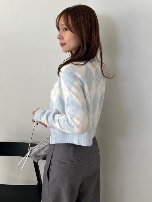 snidel （スナイデル）アーガイルニットアンサンブル 25秋冬