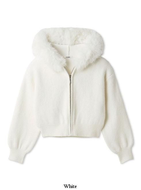 snidel （スナイデル）Sustainaファー付きニットパーカー 25秋冬