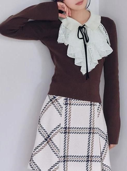 snidel （スナイデル）Susレイヤードラッフルニットプルオーバー 25