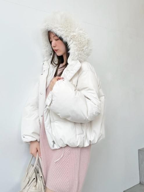 snidel （スナイデル）西川フードファーショートダウン 25秋冬.予約