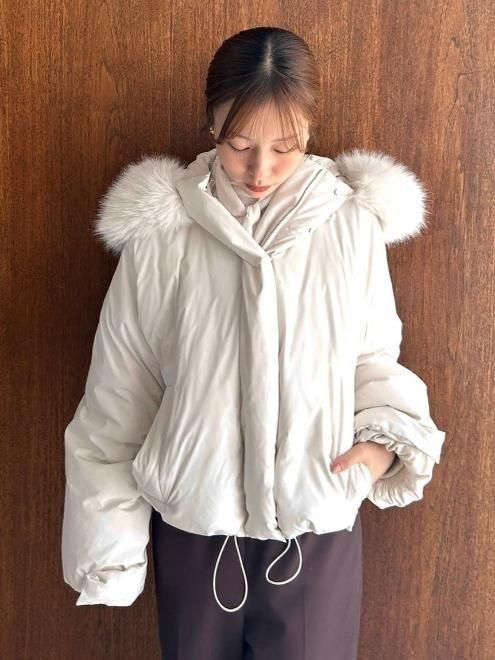 snidel （スナイデル）西川フードファーショートダウン 25秋冬
