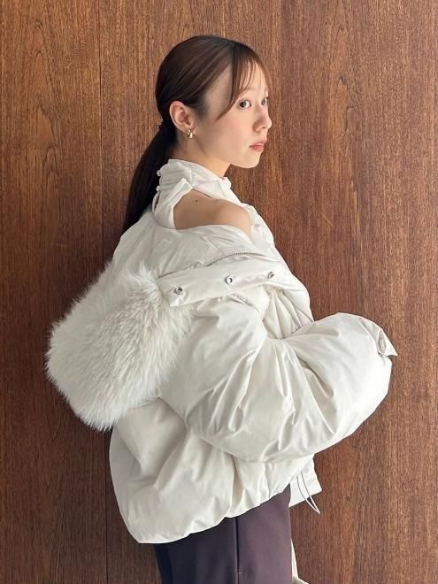 snidel （スナイデル）西川フードファーショートダウン 25秋冬