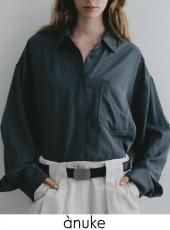 anuke (アンヌーク）Highneck Over Blouse☆ 25秋冬予約