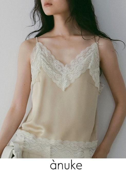 anuke (̡<br>Satin Lace Camisole  26ղͽ62610425ۥߥ롦٥ȥåסӥ ͽ : 5ܡ 26ռ