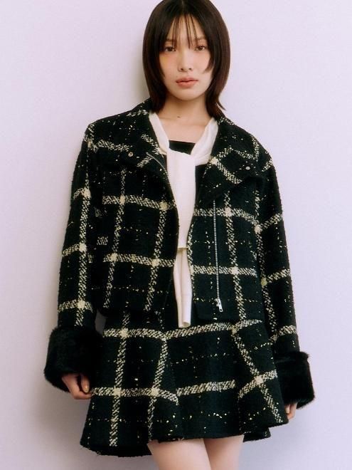 Lily Brown （リリーブラウン)袖ファー2wayコート 25秋冬.【LWFC255125