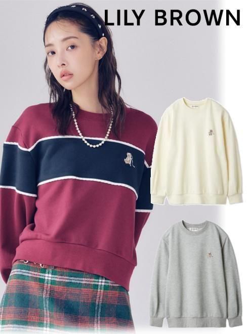 Lily Brown （リリーブラウン)Lily Bearリボンスウェット 25秋冬