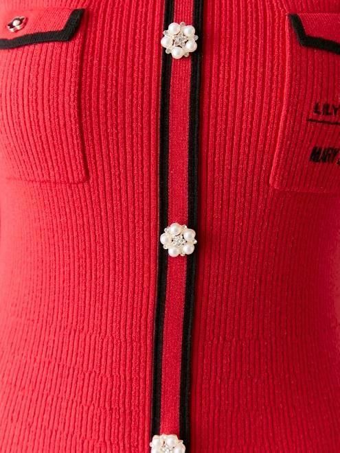 Lily Brown （リリーブラウン)【MARY QUANT】ビジューボタンミニニット