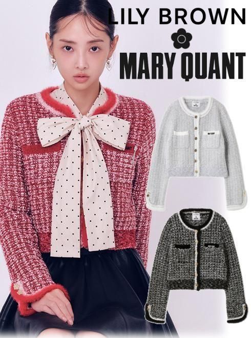 Lily Brown （リリーブラウン)【MARY QUANT】ツイードニットジャケット