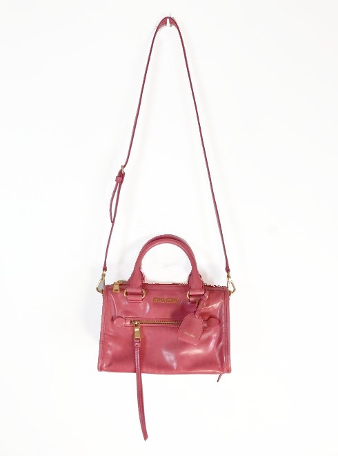 Miu Miu ミュウミュウ 2wayレザーショルダーバッグ Fragola ピンク Rl0104 ハンド ショルダーバッグ 通販セレクトショップ Heartyselect Todayful Snidel Celford Converse Enasoluna等正規取扱 大阪枚方くずは