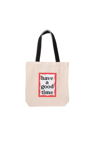 have a good time / FRAME 2TONE HANDLE TOTE(WHITE)