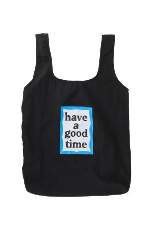 have a good time / FRAME POCKETABLE ECO BAG(BLACK)
