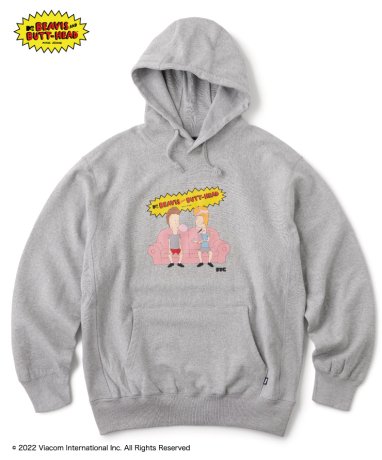 FTC x BEAVIS AND BUTT-HEAD / CHEWING GUM PULLOVER HOODY (GRAY)