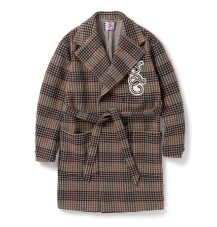 <img class='new_mark_img1' src='https://img.shop-pro.jp/img/new/icons20.gif' style='border:none;display:inline;margin:0px;padding:0px;width:auto;' />SON OF THE CHEESE / Patch Check Coat (BROWN)