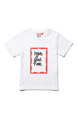 have a good time / HANDSTYLE FRAME STICKER KIDS S/S TEE (WHITE)
