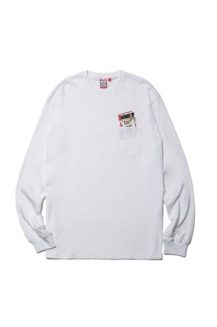 have a good time / CIGGIE POCKET L/S TEE (WHITE)