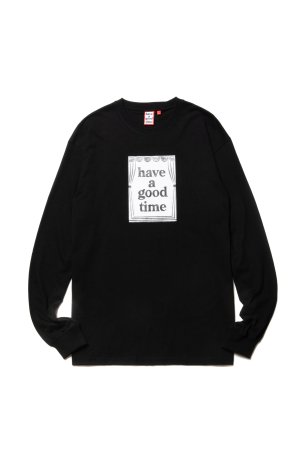 have a good time / CURTAIN L/S TEE (BLACK)