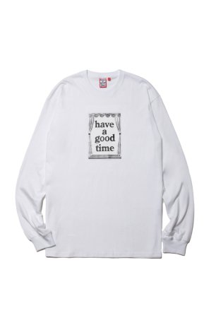 have a good time / CURTAIN L/S TEE (WHITE)