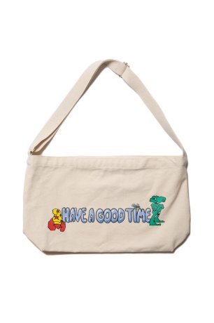 have a good time / WIZARD LOGO TOTE (NATURAL)