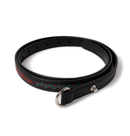 SON OF THE CHEESE / “Don't snow” Leather Belt (BLACK)