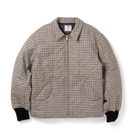 SON OF THE CHEESE / Check wool down Jkt (BROWN)