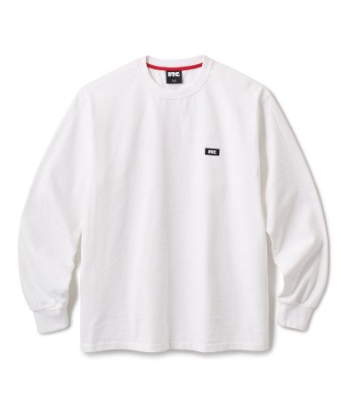 FTC / PIGMENT DYED SMALL LOGO L/S TOP (WHITE)