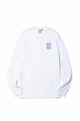 have a good time / MINI BLUE FRAME L/S TEE (WHITE)
