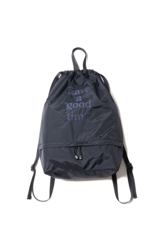 LOGO EMBROIDERY DRAWSTRING BAG | have a good time | SQUASH