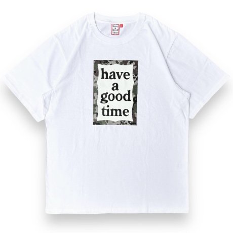 have a good time / CAMO FRAME S/S TEE (WHITE)