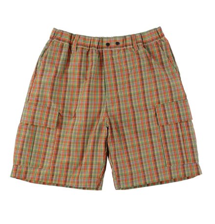 SON OF THE CHEESE / Traditional Check Cargo Shorts (GREEN)