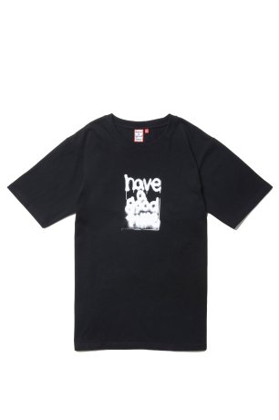 have a good time / SPRAYED LOGO S/S TEE (BLACK)