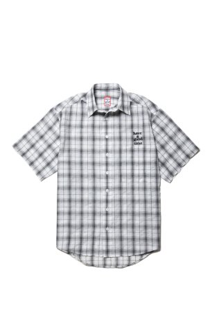 have a good time / LOGO CHECK S/S SHIRT (WHITE)
