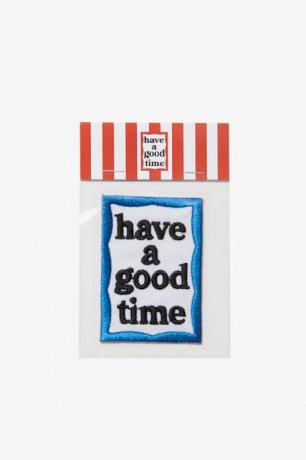 have a good time / BLUE FRAME FABRIC STICKER PATCH